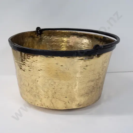 hand beaten brass jam pan with cast iron top ring & handle H230 D390