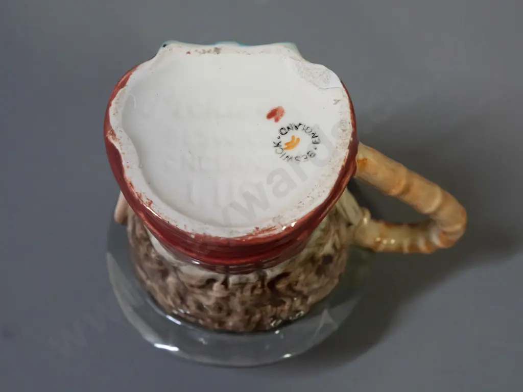 Crown Devon Fielding's large musical character jug H-230 and a Beswick small Mr. Pickwick jug with small chip to base Image 1++