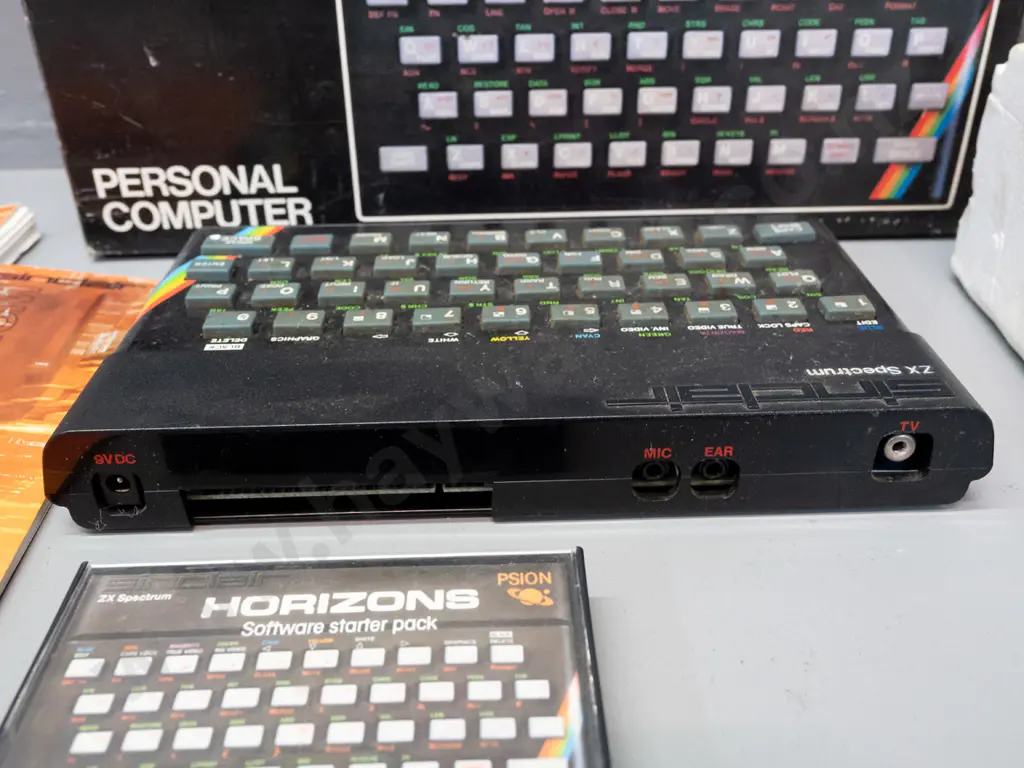 Sinclair ZX Spectrum compact computer in original box with power supply, cassette tape and manuals - untested Image 1++