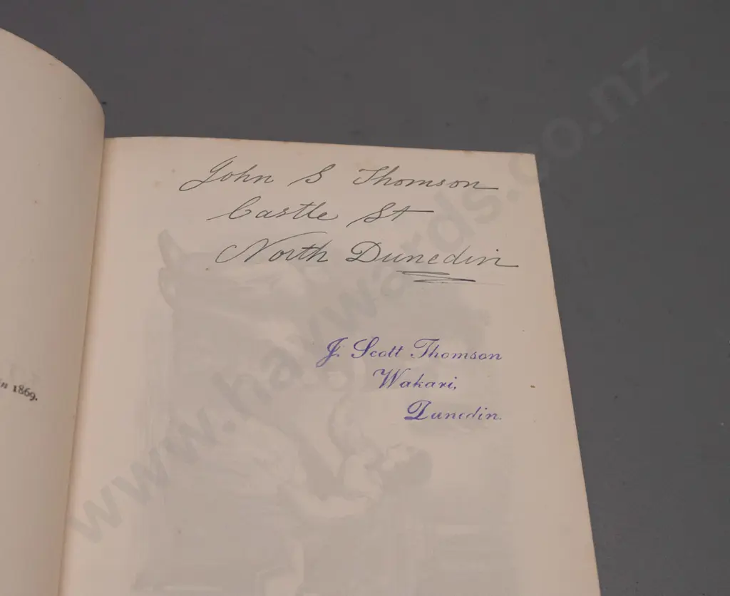 9 leather bond & marble covered volumes of Dicken's works (1893) Image 1++