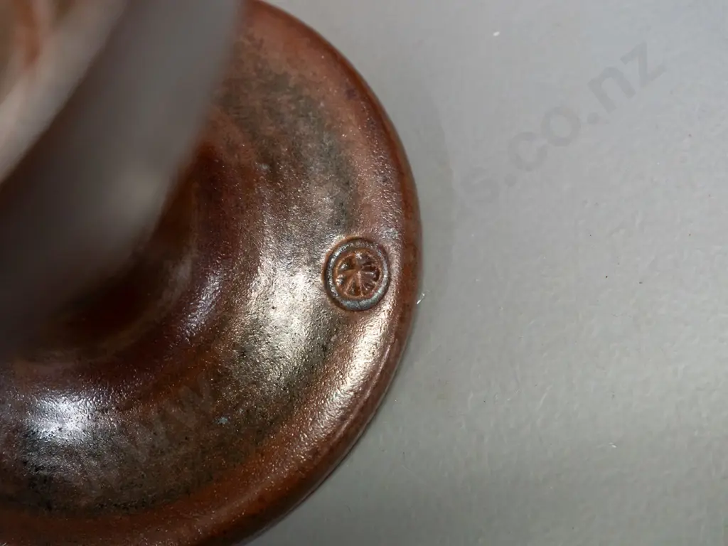 6 Barry Ball studio pottery goblets in tenmoku glaze H-125 D-100 Image 1++