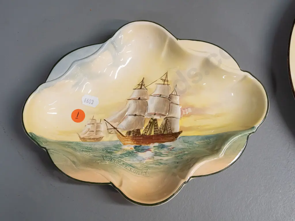 4 Royal Doulton series ware items - 3 plates and a shaped dish, including Australian 1788-1938 commemorative plate, dish Image 1++