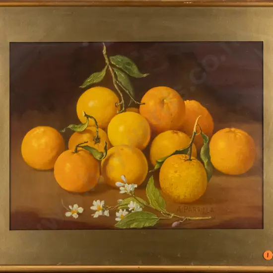framed vintage print - oranges H290 W390
