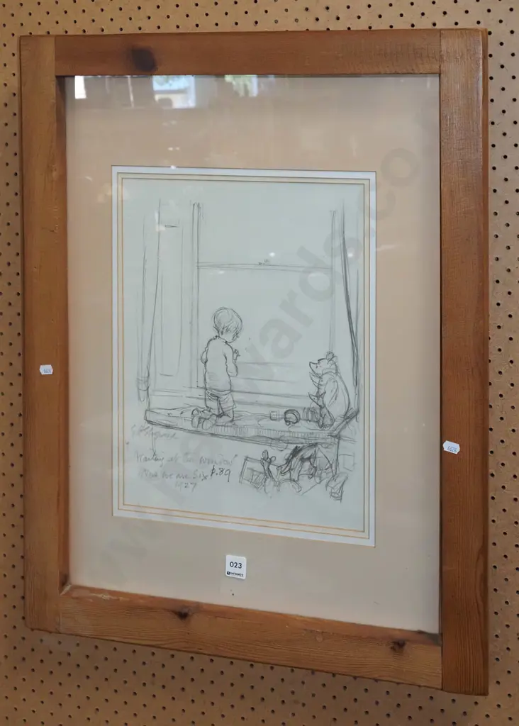 framed print - Winie the Pooh sketch Image 1++