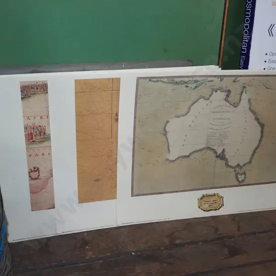 folio of various historic world maps