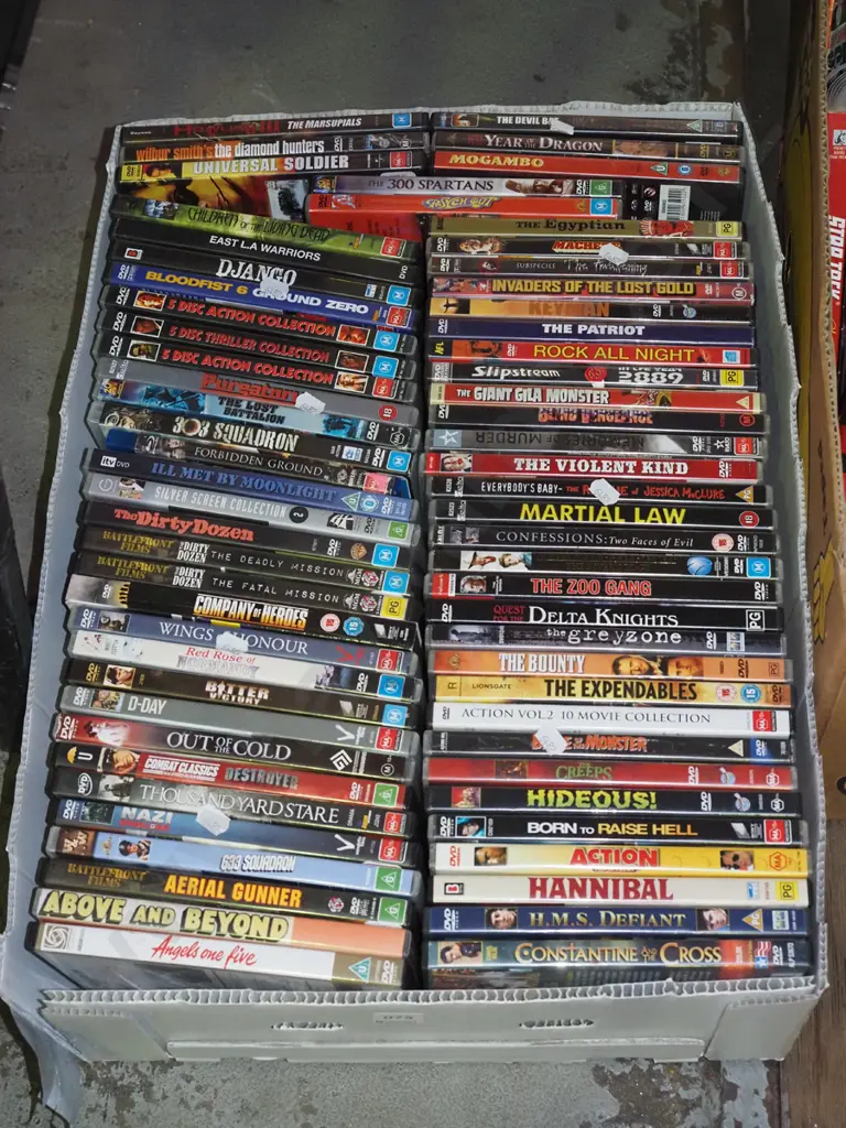 box of DVDs Image 1++