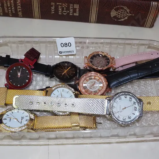 plastic tray of watches