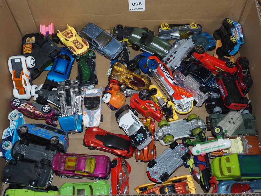 box of toy vehicles Image 1++