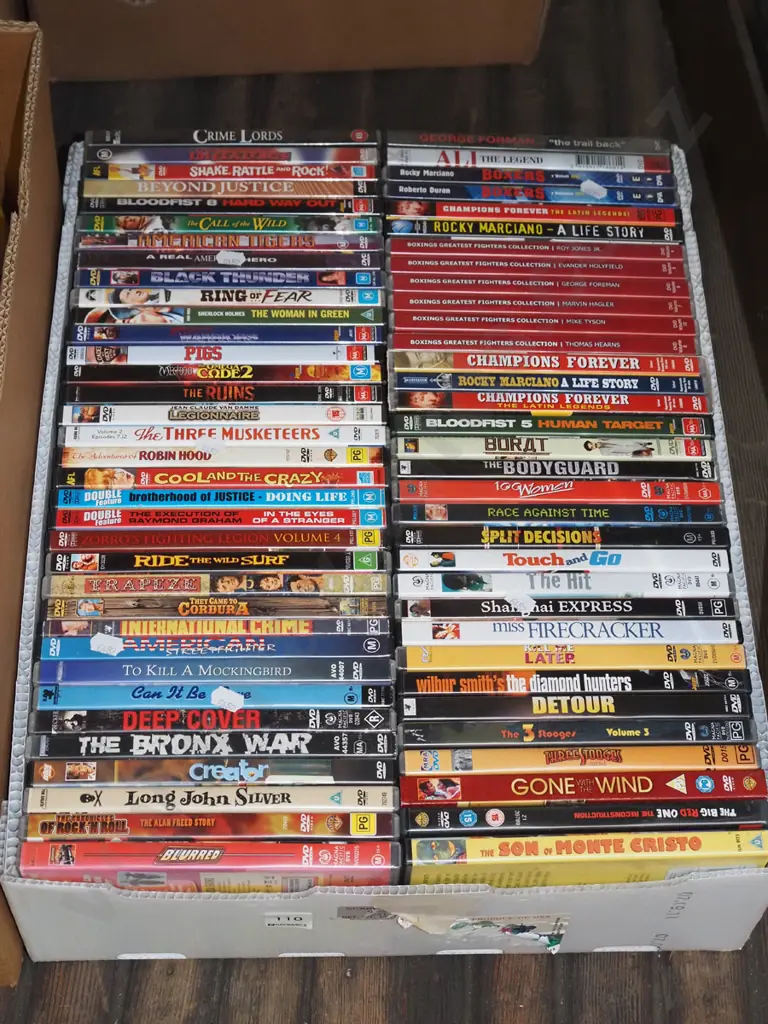 box of DVDs Image 1++