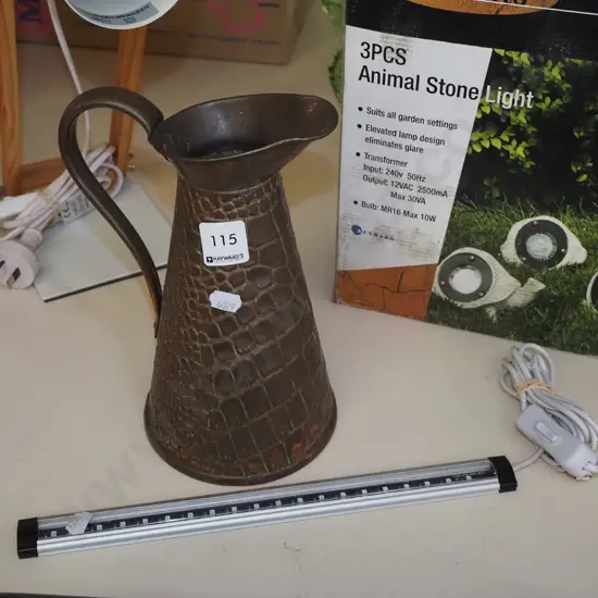 pressed copper jug, LED light strip Jug H230