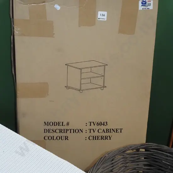 yet to be assembled TV cabinet