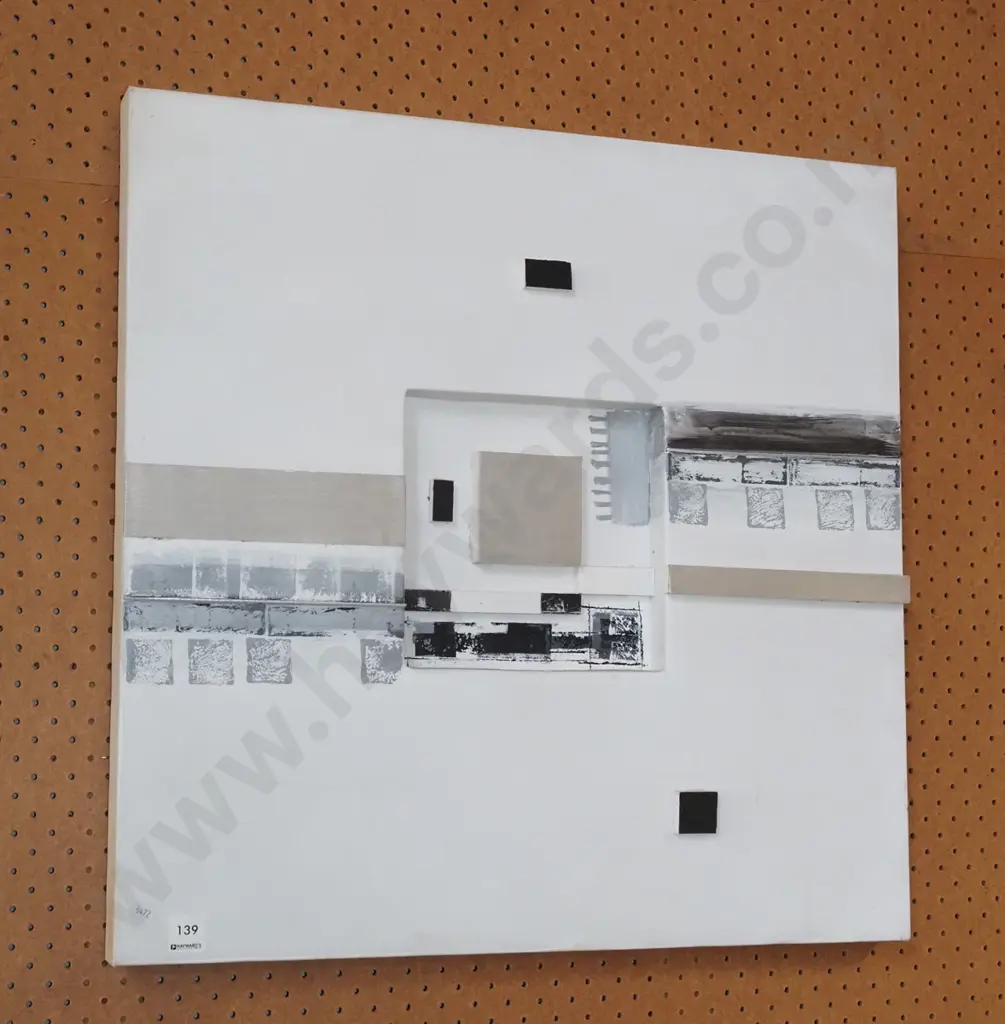 multi media on boxed canvas - rectangular forms Image 1++