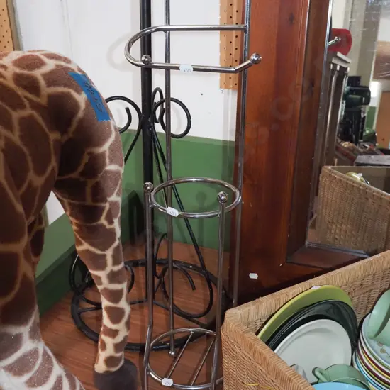 metal and chrome bathroom stand