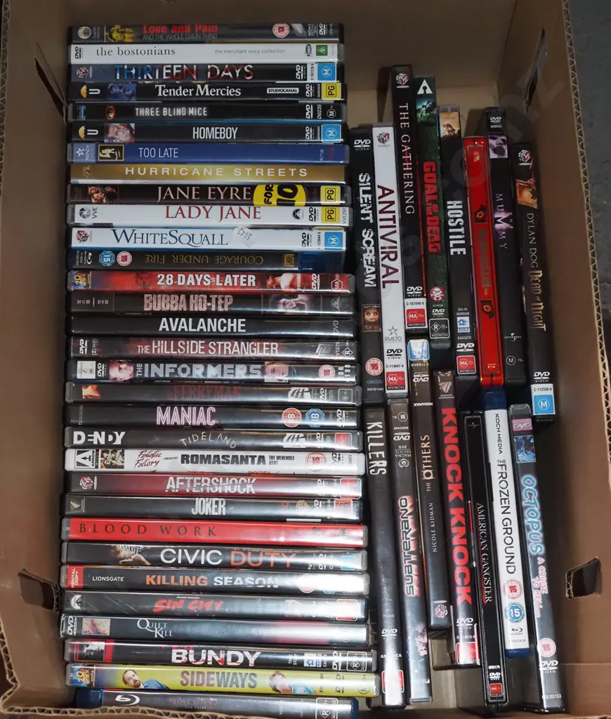 box of DVDs Image 1++