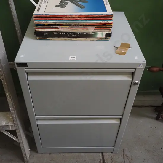 2 drawer filing cabinet - key in office