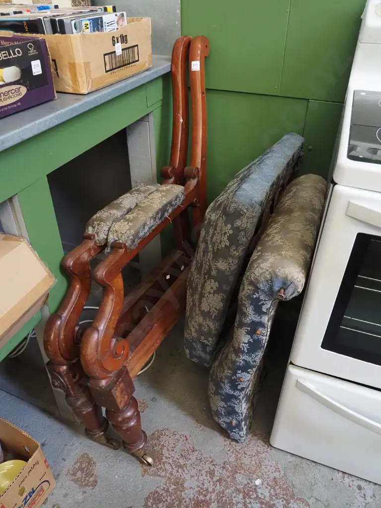 mahogany antique yet to be assembled armchair - needs work Image 1++