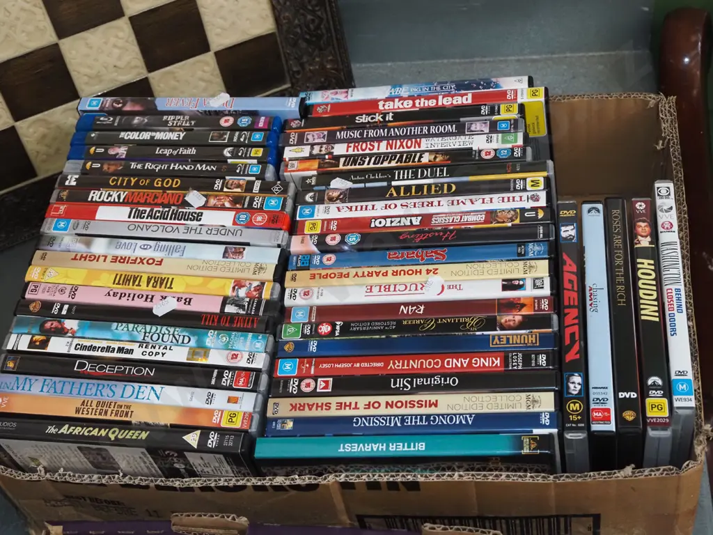 box of DVDs Image 1++