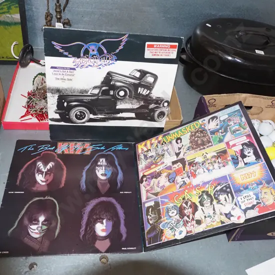 LPs; KISS, Aerosmith