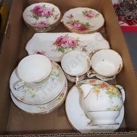 Royal Albert American Beauty plates, saucers etc