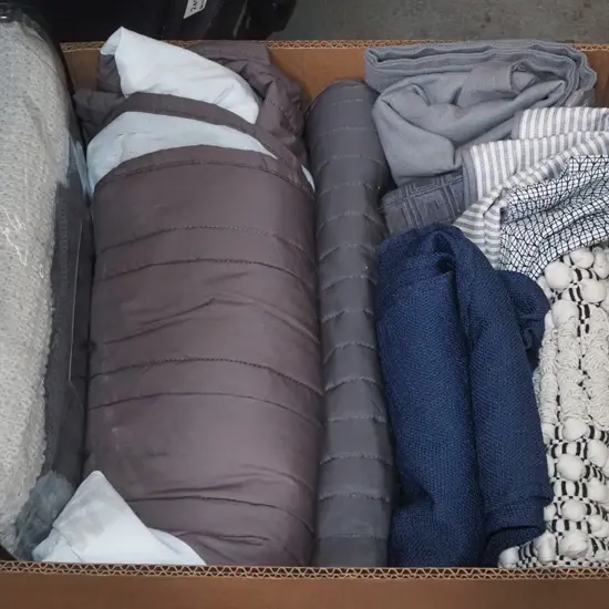 box; duvet covers , cushion covers etc