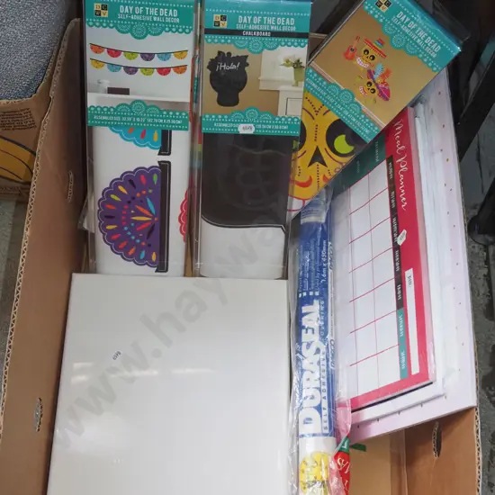 box; self adhesive wall decor etc