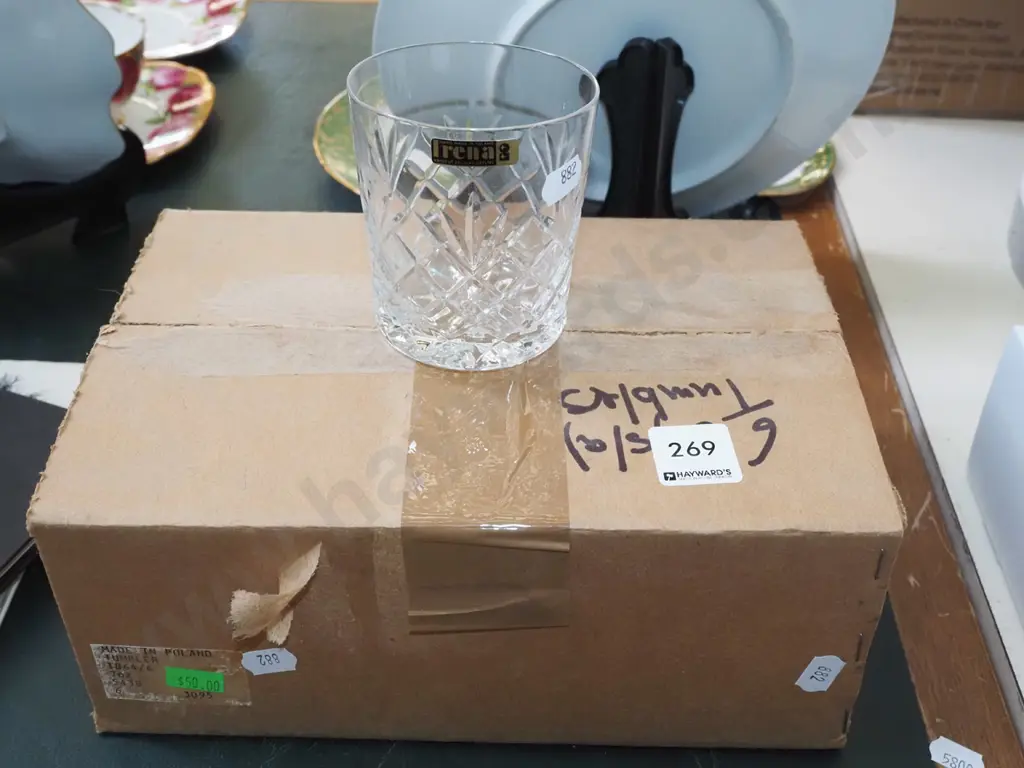 set of 6 crystal tumblers Image 1++