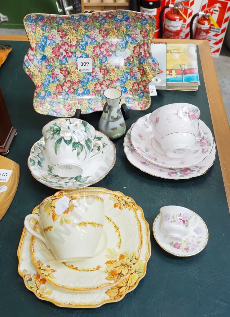 Royal Winton all over floral dish, mini cup and saucer, Doulton vase etc Image 1++