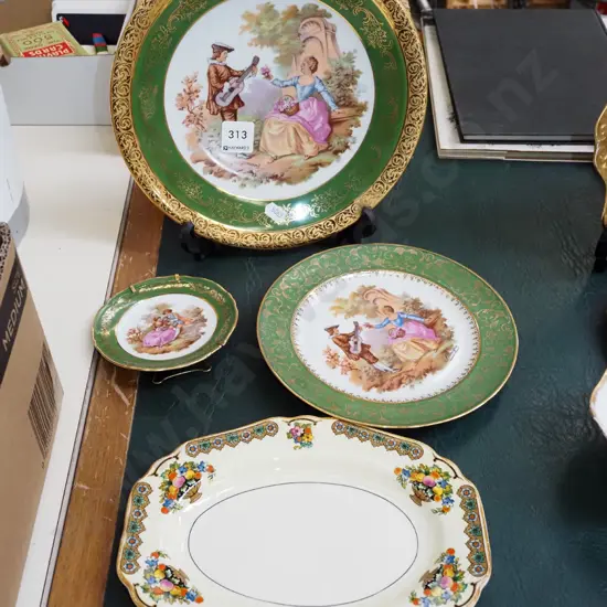 Limoges romance scene plates, Maddock and Sons dish
