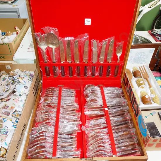 Taiwanese brass cased cutlery set