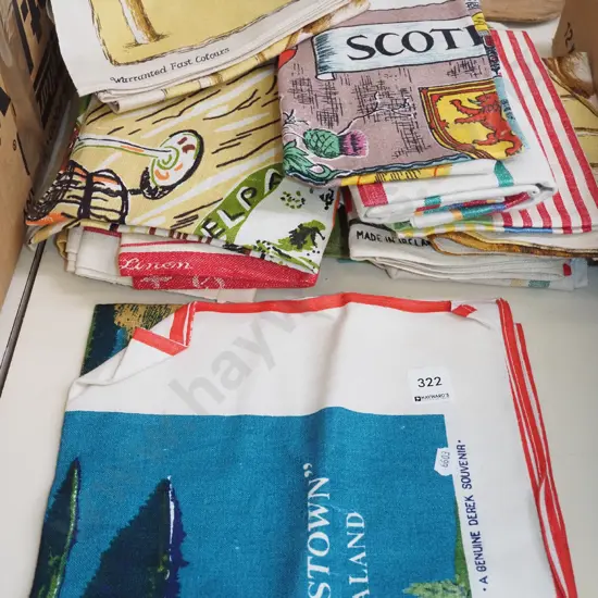 various linen tea towels