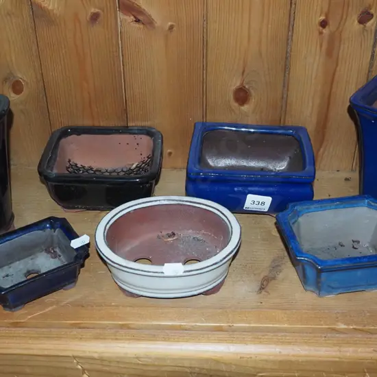 various bonsai planters