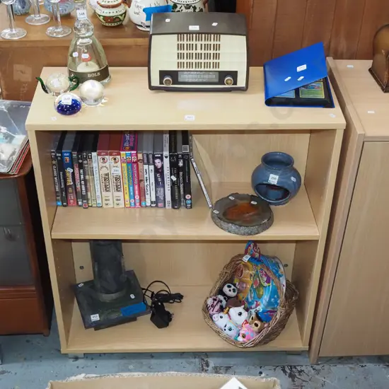 mdf faux wod veneer adjustable bookcase H905 W800 D310