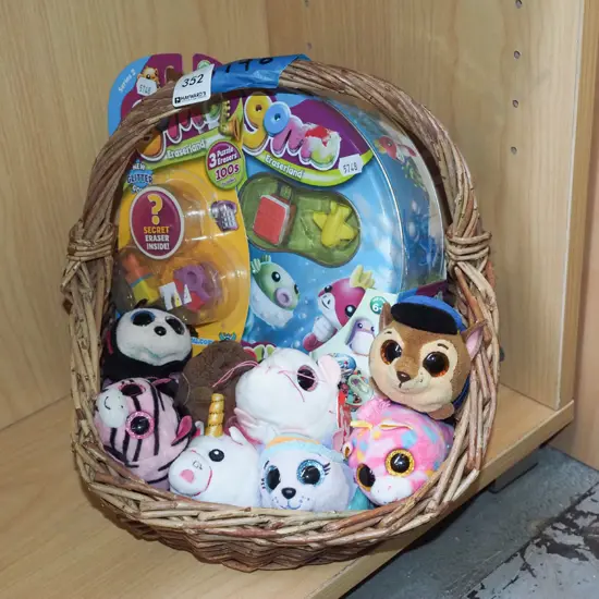 cane basket, as new childrens toys