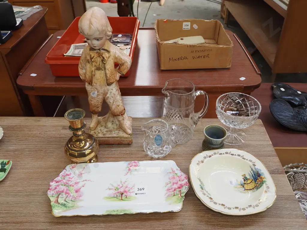 cut crystal comports, jugs, plate Tallest H330 Image 1++