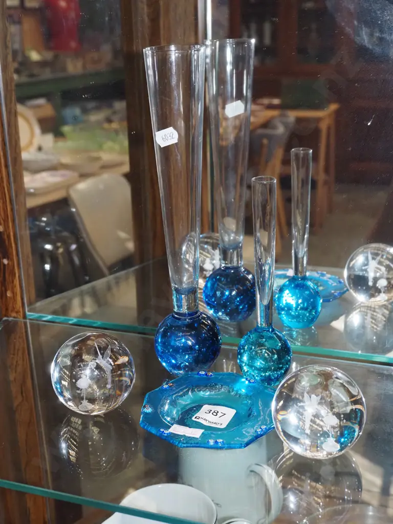 art glass paperweights, vases, pin dishes Image 1++