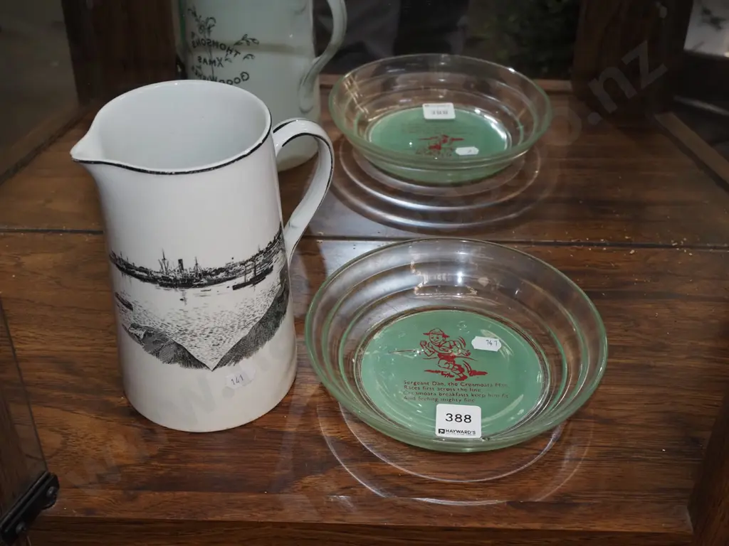 Sgt Dan Creamoata bowl, Meakin picture jug Image 1++
