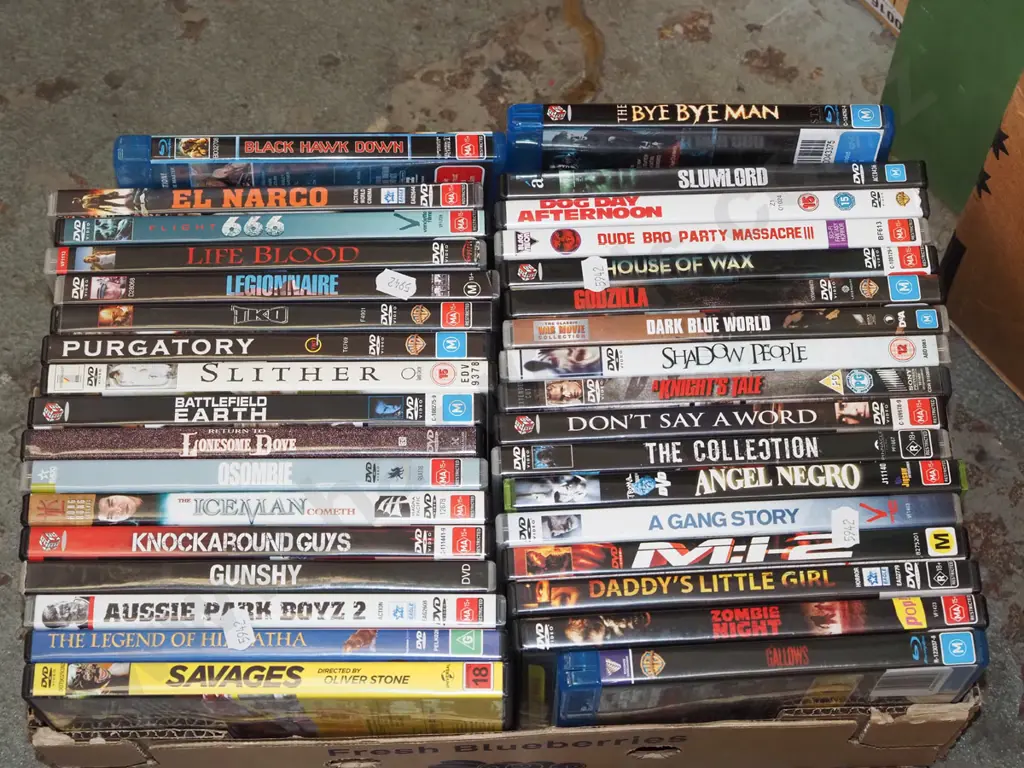box of DVDs Image 1++