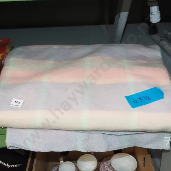 checked woollen blanket