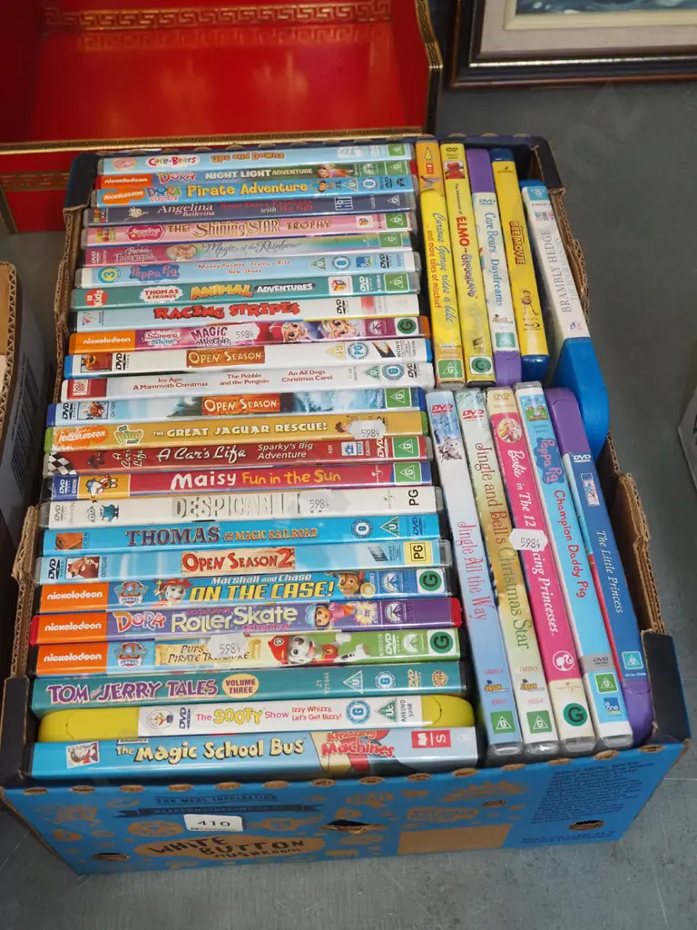 box of children's DVDs Image 1++