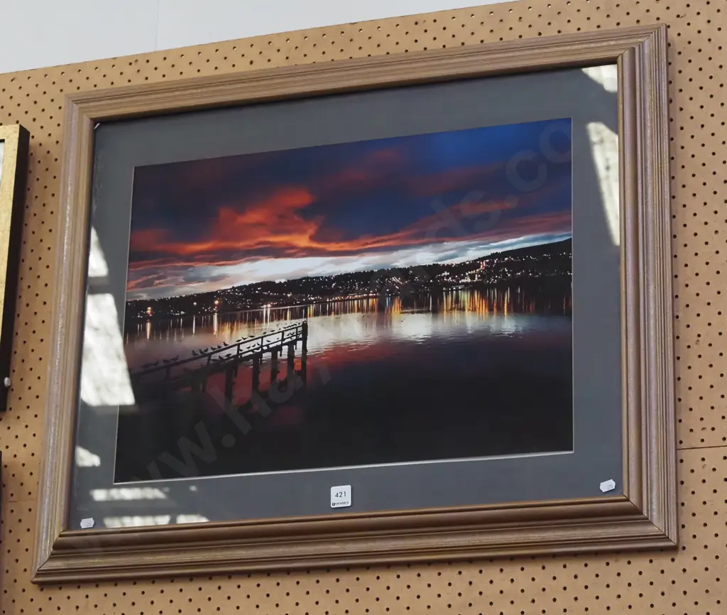 framed photo  Dunedin from Vauxhall Image 1++