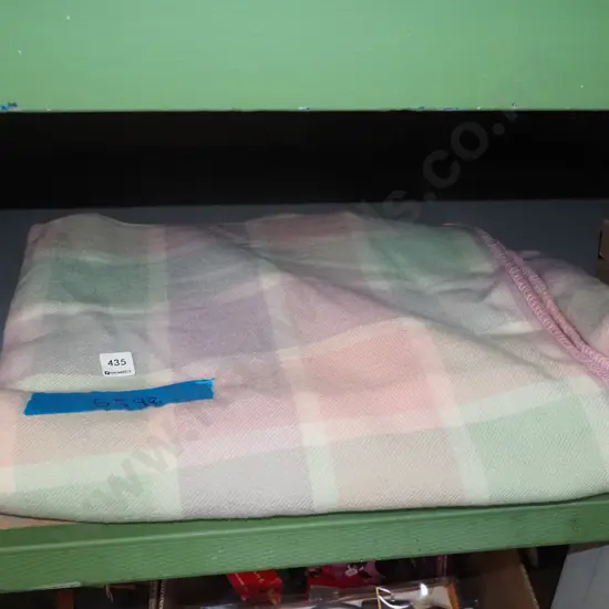 checked woollen blanket