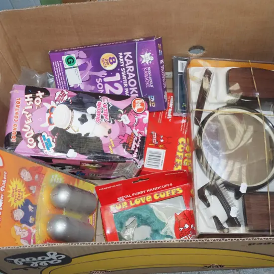 box; novelty toys, dressing table set