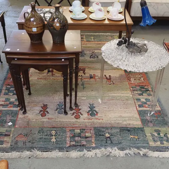 acrylic multi coloured tufted floor mat L1850 W1380