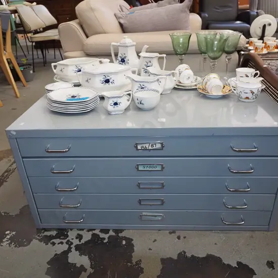 5 drawer metal plan drawers H460 W960 D675