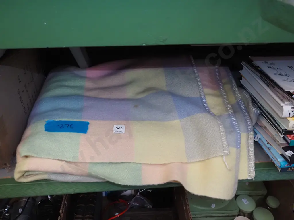 checked woollen blanket Image 1++