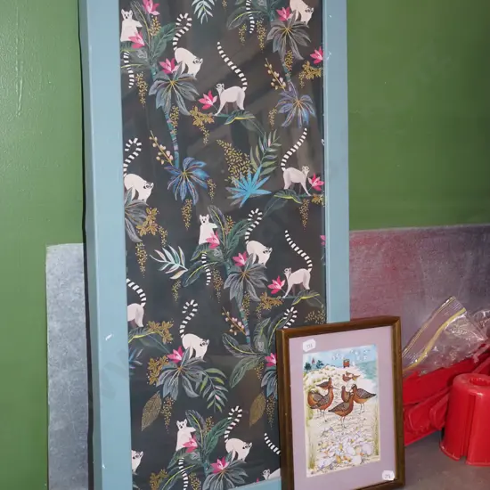 2x framed prints - lemurs, birds