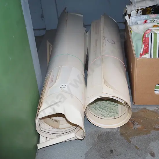 2x rolls of various maritime charts