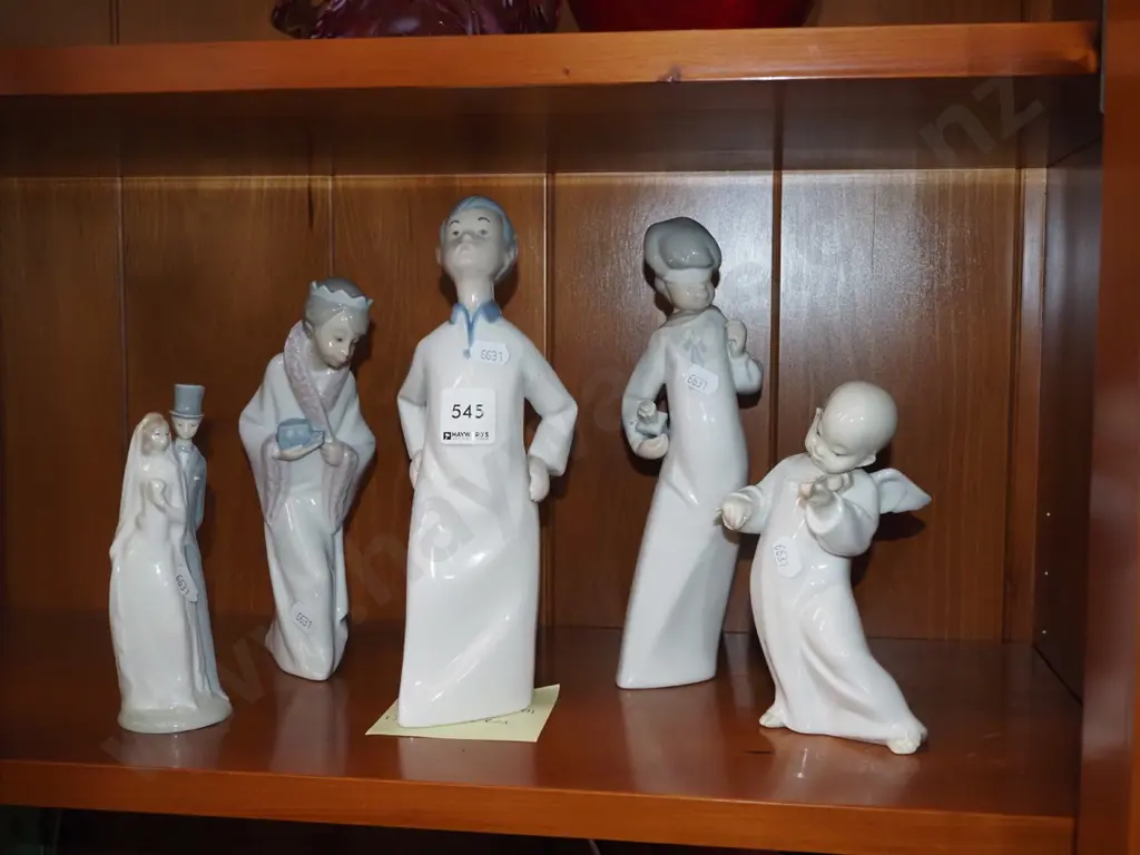 3x Lladro figurines, 1x Nao figurine, 1x Rex figurines - all have repairs an/or missing parts Image 1++