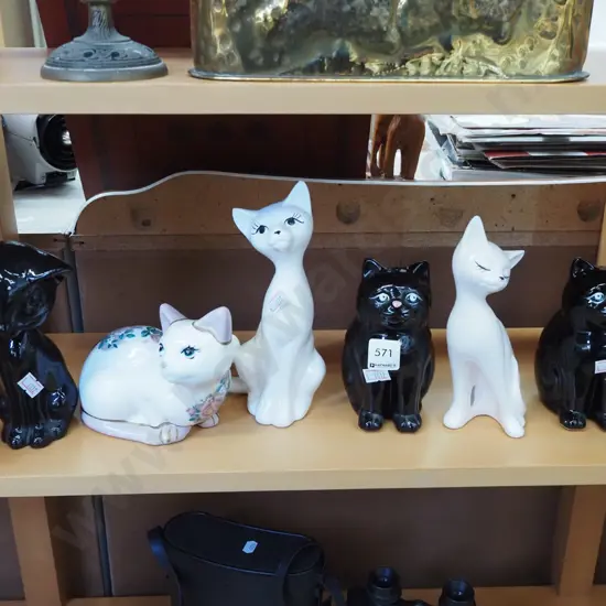various cat figurines H210