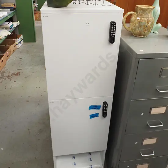 mdf melteca bank of 2 lockers with digital locks H1525 W450 D500